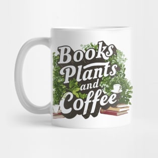 Books Plants and Coffee, Retro Plants Lover Mug